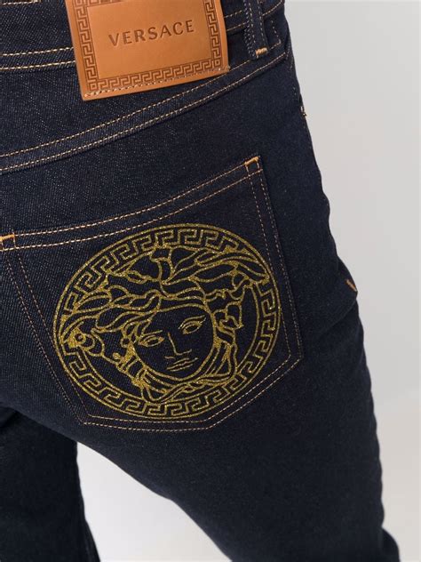 Versace Medusa head logo skinny jeans 